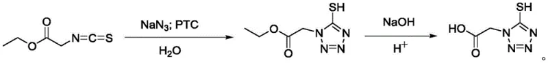 Novel synthetic route using isothiocyanato ethyl acetate and sodium azide