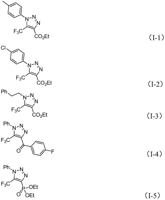 Examples of diverse 5-trifluoromethyl-1,2,3-triazole derivatives synthesized via the novel method