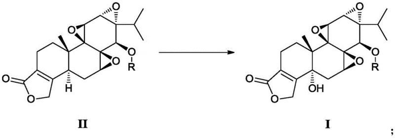 Core oxidation step showing CrO3 and HOSu converting protected intermediate to oxidized product