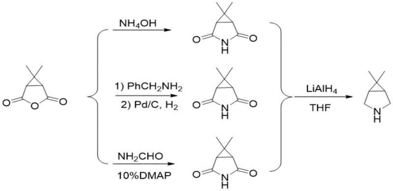 Prior art reduction of caronic anhydride using Lithium Aluminum Hydride