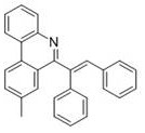 Molecular structure of Compound 1 showing methyl-substituted phenanthridine derivative synthesized with 64% yield