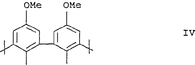 Chemical structure of bisarylene radical Formula IV component in phosphite ligands