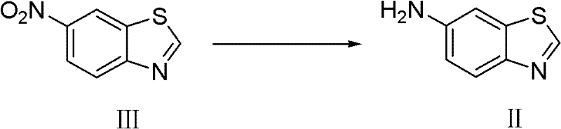 Catalytic hydrogenation of 6-nitrobenzothiazole to 6-aminobenzothiazole using Pd/C