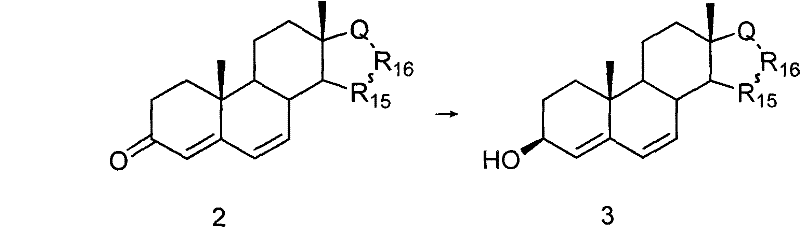 Reduction of steroid-4,6-dien-3-one to steroid-4,6-dien-3beta-ol showing the initial activation step