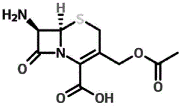 Chemical structure of 7-aminocephalosporanic acid (7-ACA), the core beta-lactam intermediate