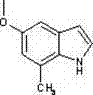 Chemical structure of 5-Methoxy-7-methyl-1H-indole, a key product of the synthesis