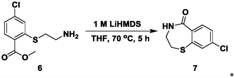 Mechanism of amine-ester cyclization using LiHMDS to form the benzothiazepine ketone ring