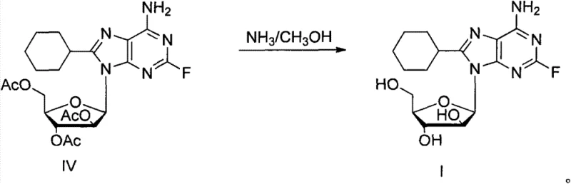 Radical cyclohexylation and final deprotection to yield 8-cyclohexyl-2-fluoro-vidarabine