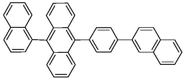 Chemical structure of 9,10-substituted anthracene derivative Formula 1