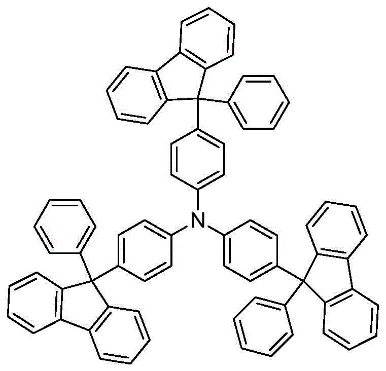 Chemical structure of TFTPA, a blue organic electroluminescent material derived from 9-phenylfluorene