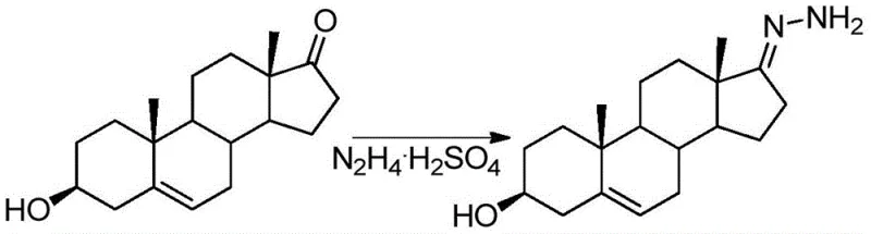 Condensation reaction forming Formula I from dehydroepiandrosterone