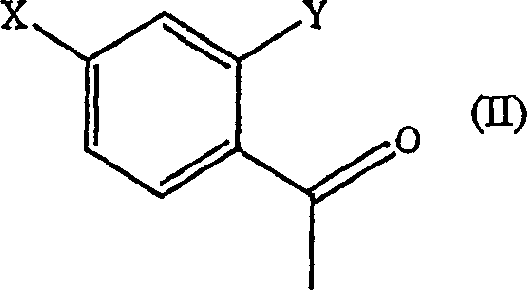 General structure of substituted acetophenone substrate Formula II