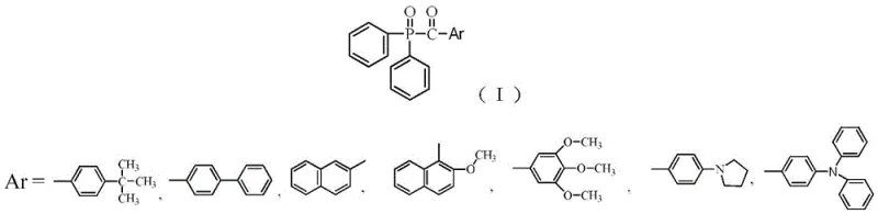 General chemical structure of the novel acylphosphine oxide photoinitiator showing the variable Ar group