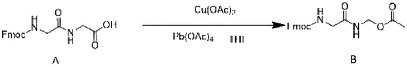 Copper-catalyzed oxidative decarboxylation of Fmoc-Gly-Gly to form Compound B