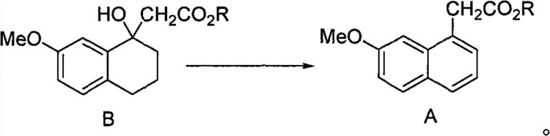 DDQ mediated oxidation mechanism converting tetralone derivative to naphthyl ester