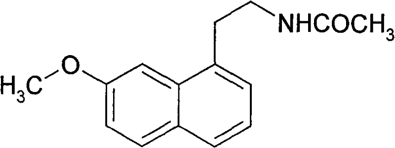 Chemical structure of Agomelatine (N-[2-(7-methoxy-1-naphthyl)ethyl]acetamide)