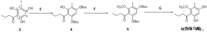 Synthetic route for Pseudoaspidinol showing protection, methylation, and deprotection steps