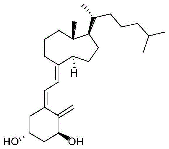 Chemical structure of Alfacalcidol showing the secosteroid backbone