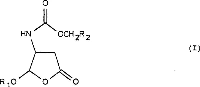 General structure of Formula I alkoxyfuranone derivatives used in IL-1beta inhibitor synthesis
