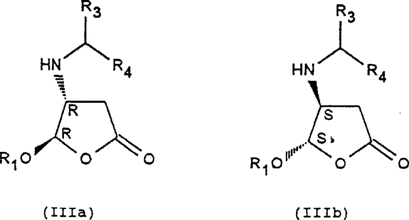 Stereochemical pathway showing formation of trans-isomers IIIa and IIIb from racemic starting material