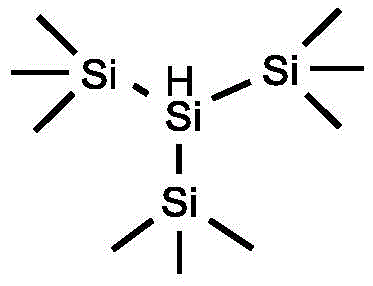 Chemical structure of tris(trimethylsilyl)silane (TTMSS) acting as the radical mediator