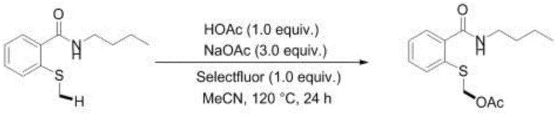 Specific synthesis example of methyl (2-n-butylcarbamoylphenyl)thioacetate with 87% yield