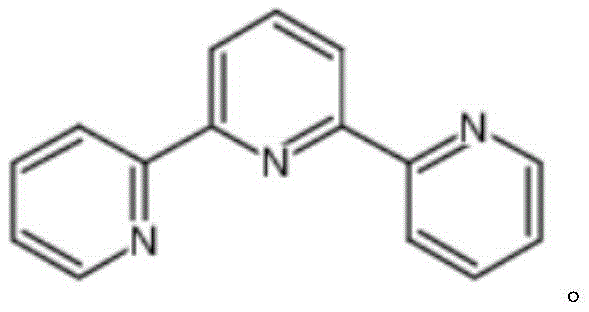 Chemical structure of alpha alpha terpyridine showing the three connected pyridine rings