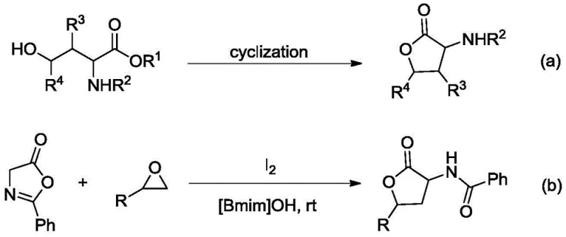 Prior art synthesis methods showing harsh cyclization conditions and ionic liquid usage