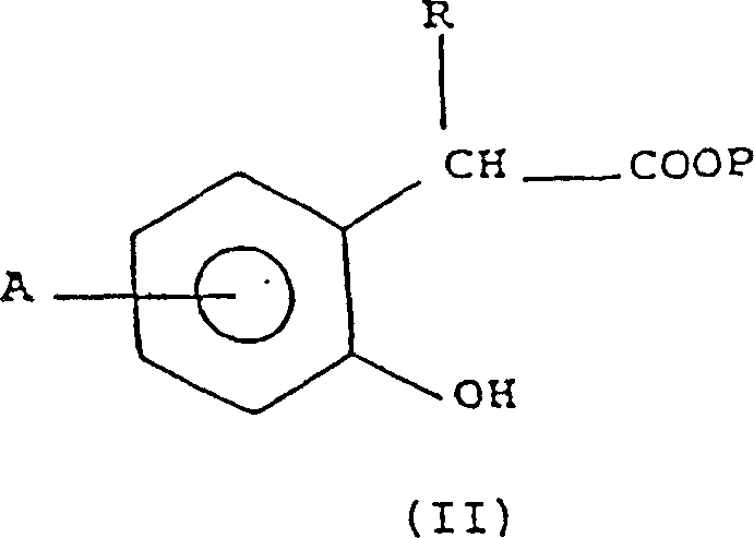 General Formula II representing the alpha-hydroxy arylalkanoic acid starting material