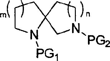 General chemical formula of the invented alpha-aza spirocyclic template Compound I