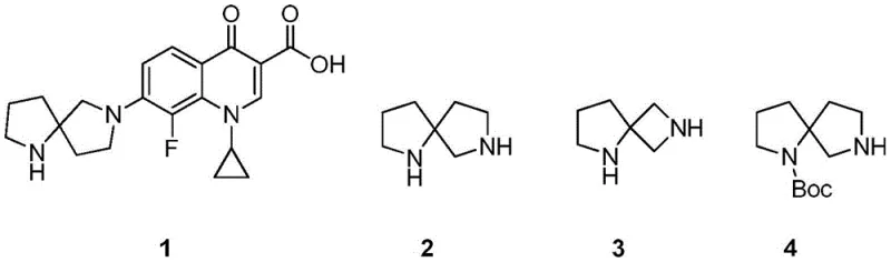 Structures of known bioactive diazaspiro compounds from prior art literature