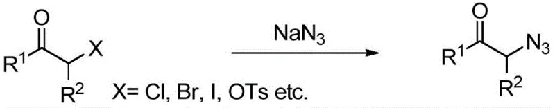 Conventional synthesis of alpha-azido ketones via nucleophilic substitution of alpha-haloketones