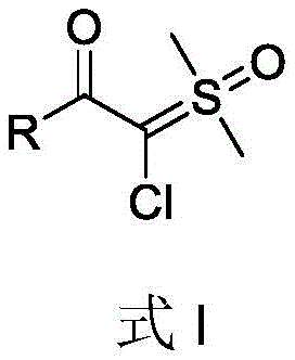 General chemical structure of alpha-carbonyl-alpha'-chlorosulfoxide ylide showing the core scaffold with variable R groups