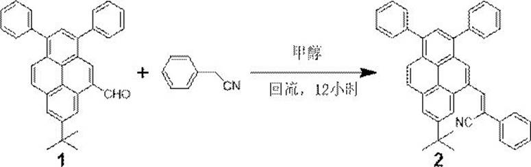 Specific synthesis example of compound 2a showing reagents and reaction conditions