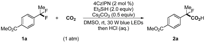 Optimization reaction conditions for methyl 4-(1,1-difluoroethyl)benzoate carboxylation