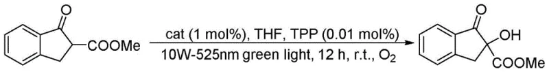 General reaction scheme for the visible-light driven alpha-hydroxylation of beta-keto esters using copper catalyst and air