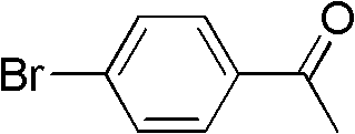 Chemical structure of p-bromoacetophenone, a representative aromatic ketone substrate used in the synthesis