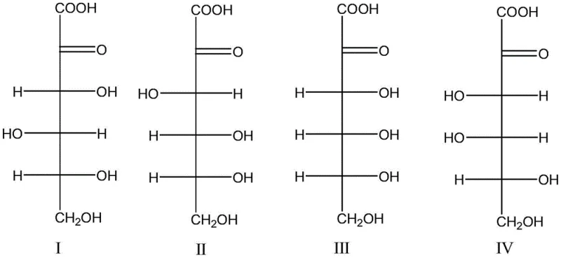 Fischer projections of various 2-keto-sugar acid substrates compatible with the dehydration process