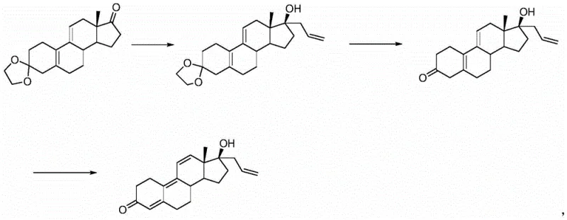Prior art synthesis route showing limitations in deprotection and double bond control