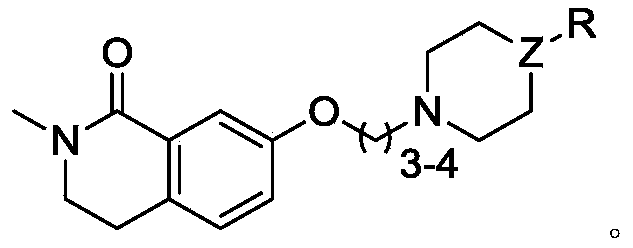 General chemical structure of the target Formula VI compound used in schizophrenia treatment