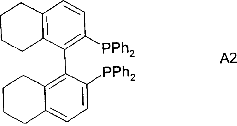 Chemical structure of preferred chiral ligand (S)-TolBINAP used in the rhodium catalytic cycle