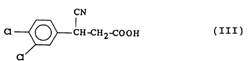 Structure of racemic 3-cyano-3-(3,4-dichlorophenyl)propionic acid (Compound III)