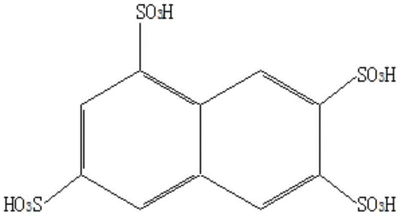 Chemical structure of Amino-K acid (2-naphthylamine-3,6,8-trisulfonic acid)