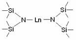 Chemical structure of the disilylamine rare earth complex catalyst Ln{N(SiMe3)2}3