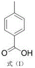 Chemical structure of p-toluic acid (Formula I)