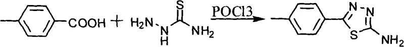 Synthesis of 5-p-tolyl-2-amino-1,3,4-thiadiazole via POCl3 mediated cyclization