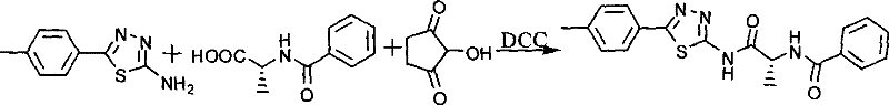 Final coupling reaction forming the aminopeptidase inhibitor