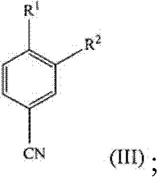 General formula III showing the nitrile intermediate formed from the aldehyde