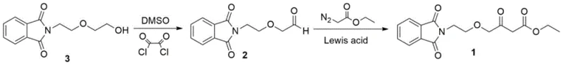 Novel synthetic route featuring Swern oxidation and Lewis acid catalyzed C-H insertion