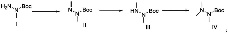 One-pot synthetic route from compound I to IV showing sequential formaldehyde addition and hydrogenation